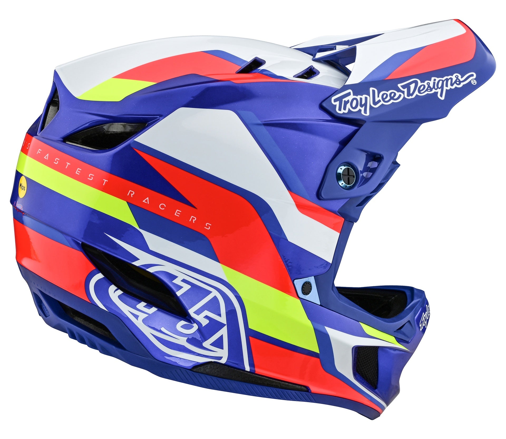 Casco Troy Lee Designs D4 Composite Omega White / Blue